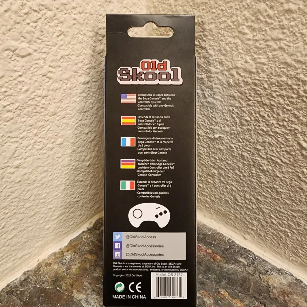 Genesis Extension Cable, 6-Ft (NEW) - Old Skool - Sega